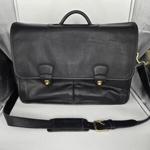 Vintage COACH Prescott Classic Black Cowhide Leather Briefcase No. 0532 Laptop